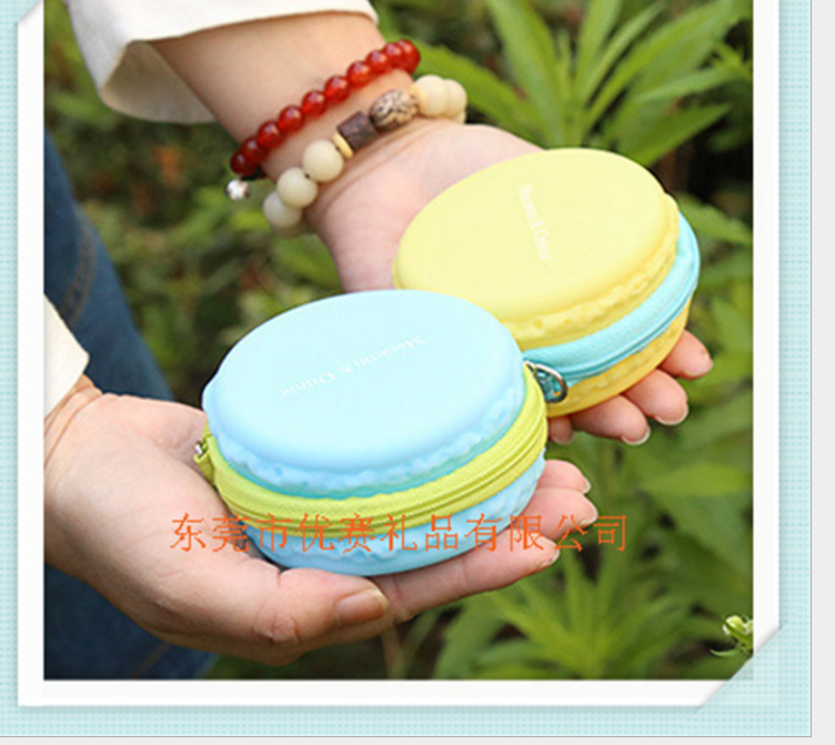 田園風(fēng)馬卡龍硅膠零錢(qián)包糖果創(chuàng)意*包 果凍拉鏈口收納飾品包