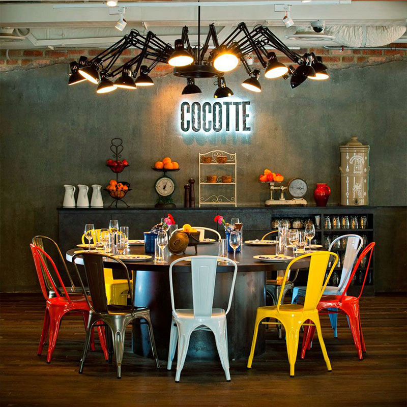 椅子 北歐復古設計師餐椅咖啡廳椅酒店椅北歐工業(yè)風金屬休閑餐廳餐椅