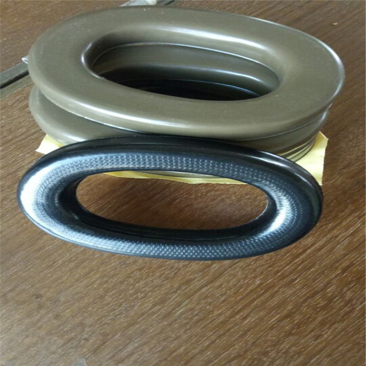 輝晟廠家訂做高周波壓耳套/底面背膠彩色皮耳套價格