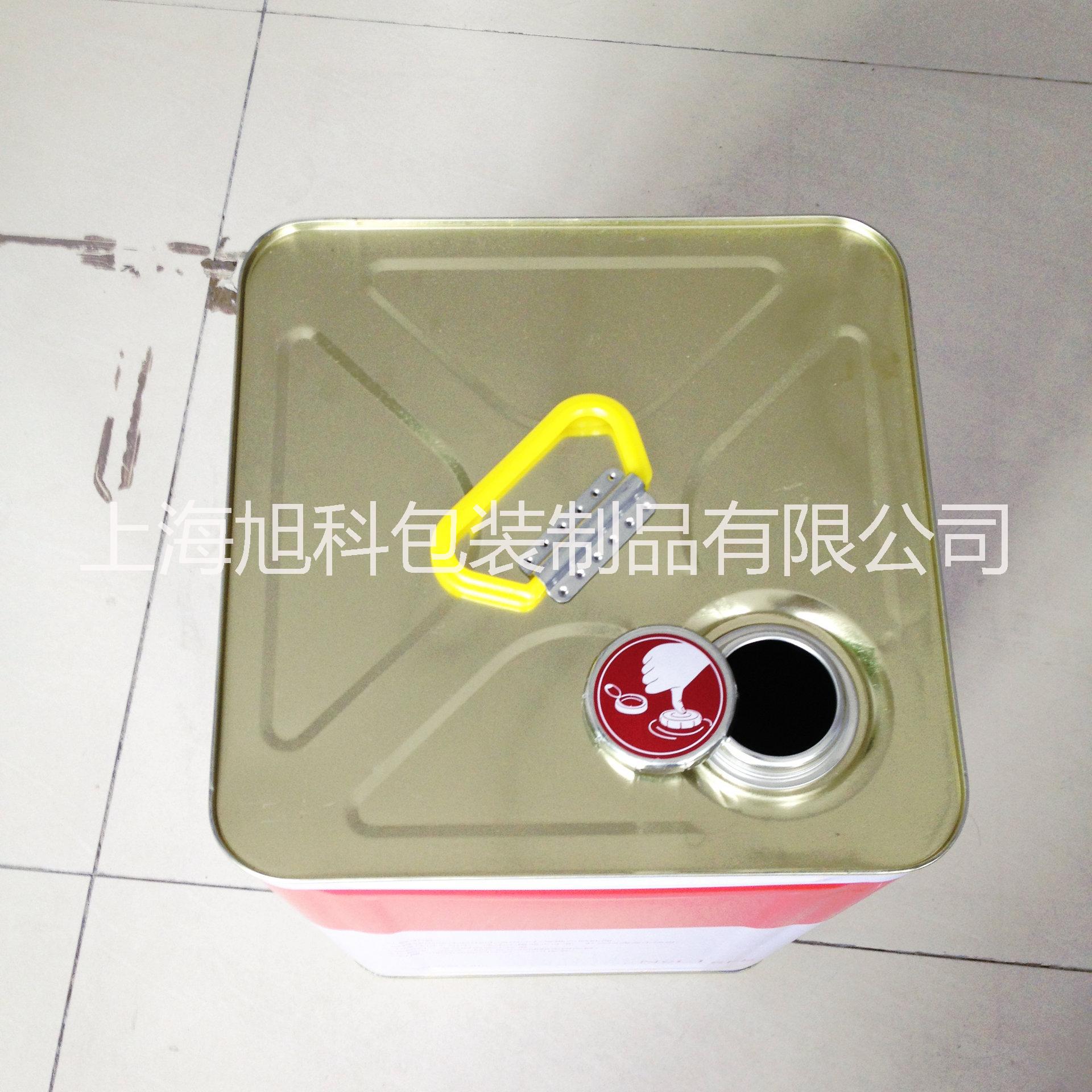 旭科18L彩印方鐵桶18kg化工油桶涂料溶劑鐵桶定制馬口鐵桶