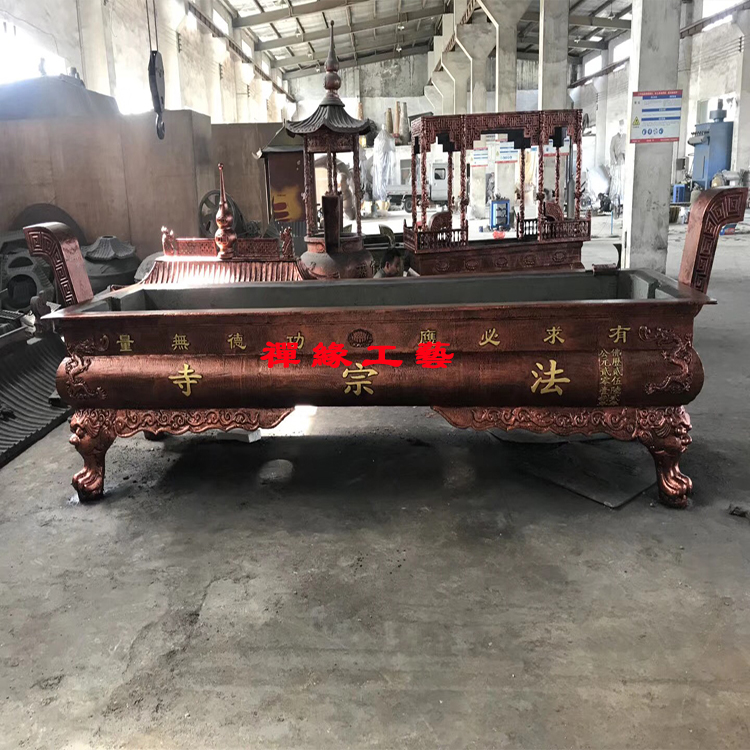 鑄鐵長(zhǎng)方形天地爐，佛寺祠堂宮觀(guān)香爐，鑄鐵香爐報(bào)價(jià)