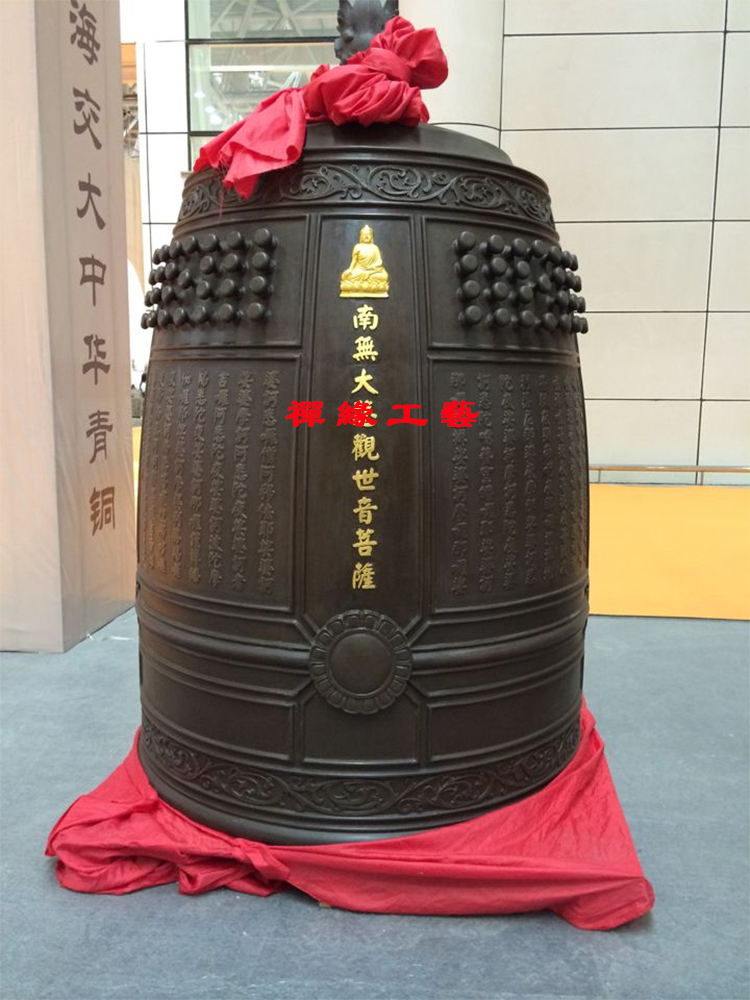 鑄銅祈福鐘，大型警示警鐘，觀音寺銅鐘鑄造廠家