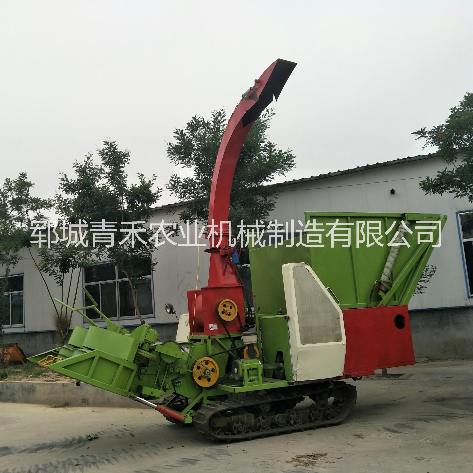 大型履帶式青儲(chǔ)機(jī) 牧草，秸稈收割青儲(chǔ)機(jī)旋轉(zhuǎn)式自卸料倉(cāng)全自動(dòng)履帶 廠家直銷 秸稈收割青儲(chǔ)機(jī)旋轉(zhuǎn)式廠家