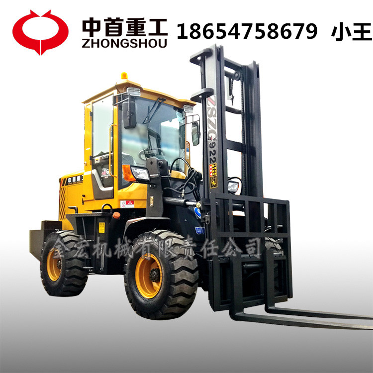 3.5噸越野叉車兩級(jí)門架升高3米  承德越野叉車