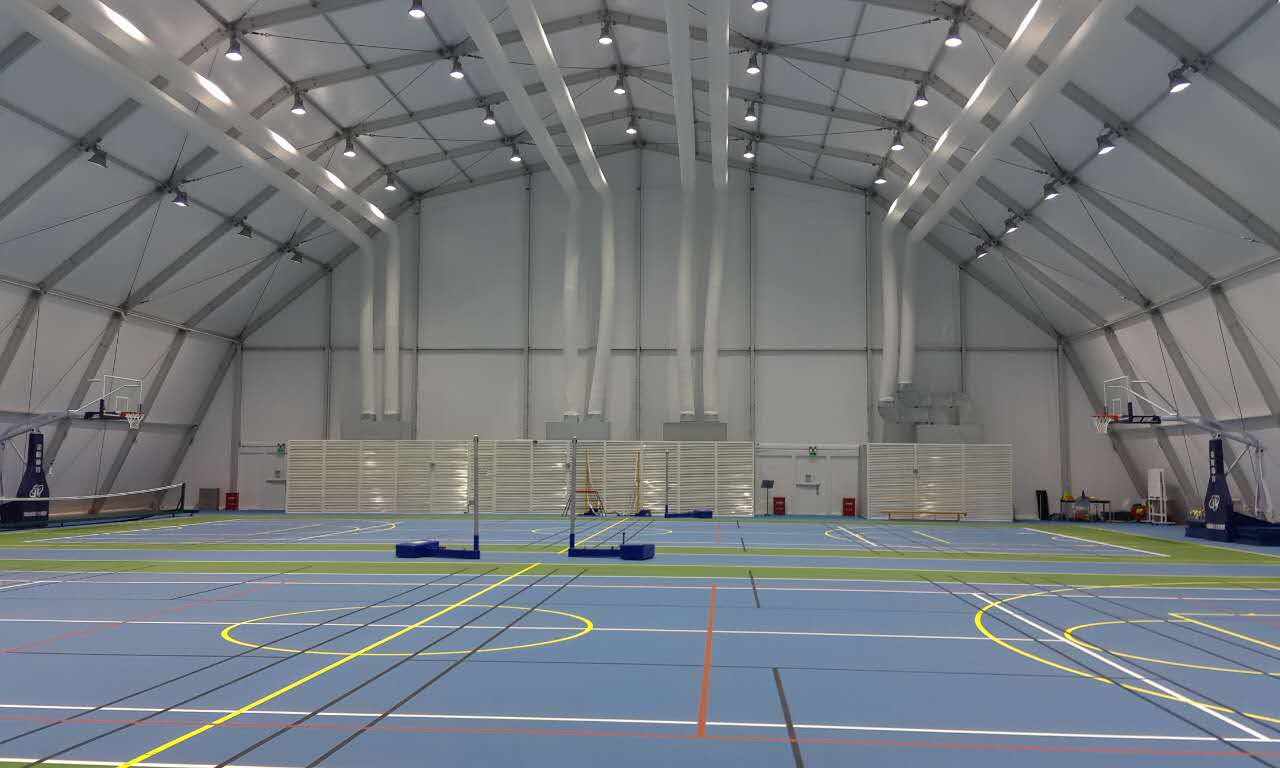 高校體育基礎(chǔ)設(shè)施瑞德爾裝配式 上?；蒽`頓國際學(xué)校多邊形網(wǎng)球館