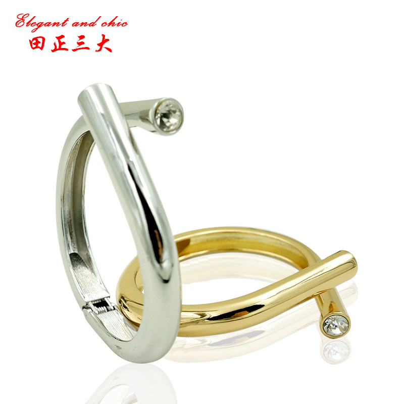 田正三大廠家手鐲 精美鑲水晶合金手環(huán) 送禮有面 簡約大方時(shí)尚