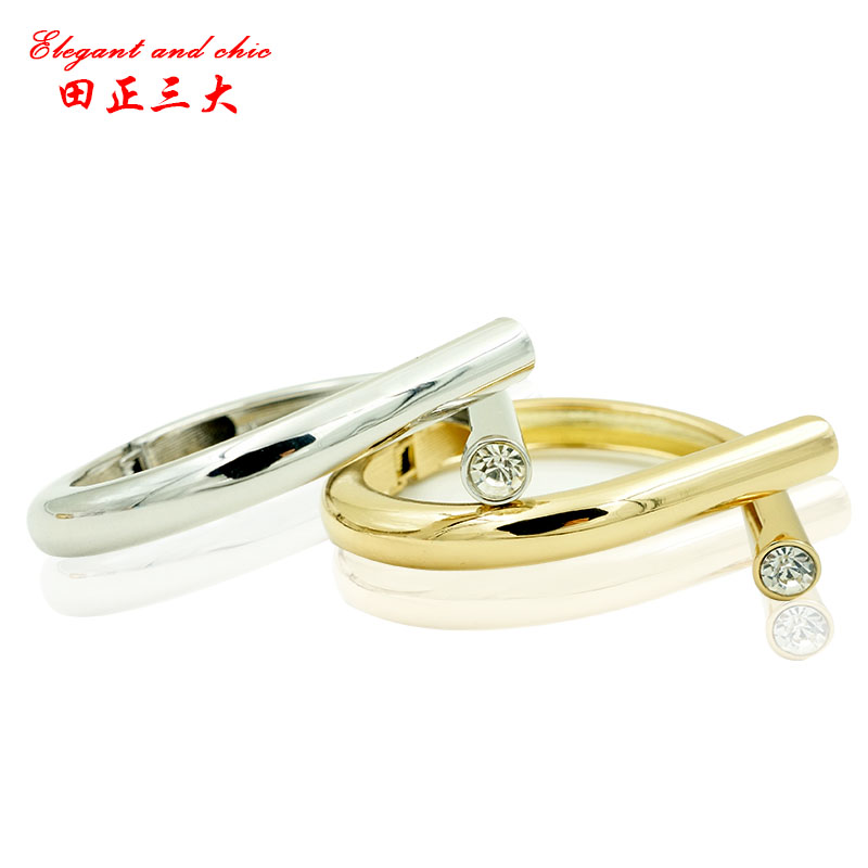田正三大廠家手鐲 精美鑲水晶合金手環(huán) 送禮有面 簡約大方時(shí)尚