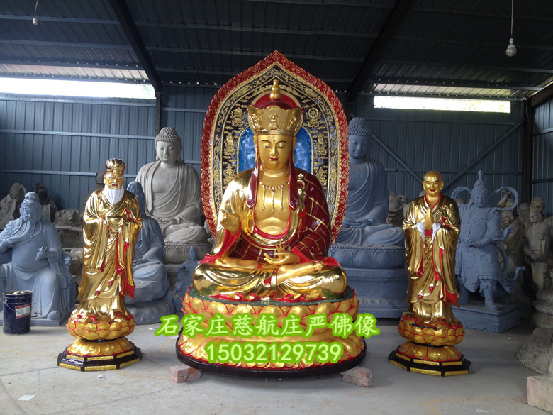 玻璃鋼地藏菩薩與二弟子廠家