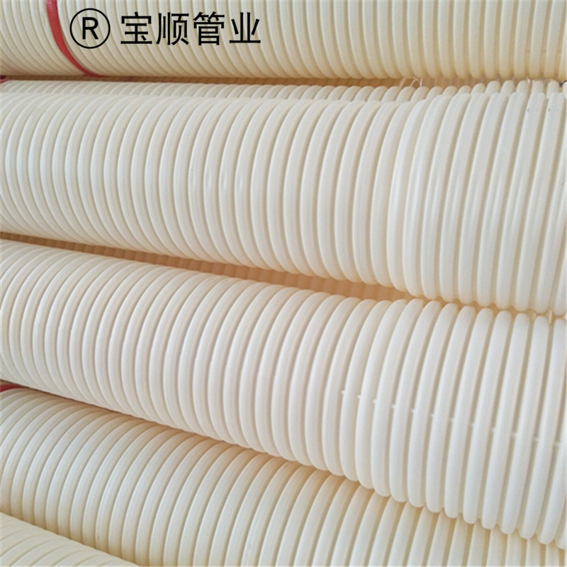 泰安110PVC雙壁波紋管通信弱電管抗壓性強(qiáng)