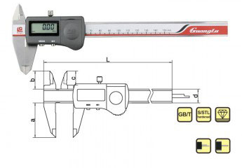 銷售廣陸IP65防水數(shù)顯卡尺IP65防水電子卡尺質保一年