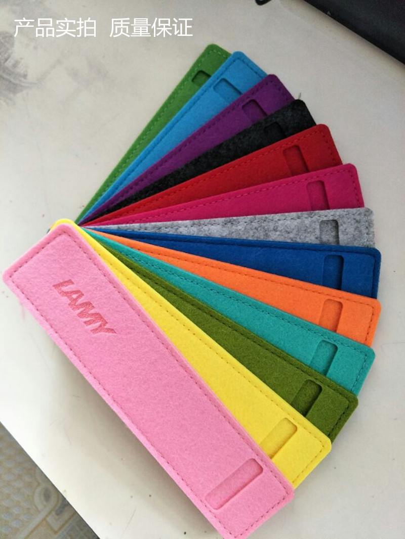 批發(fā)毛氈筆袋 創(chuàng)意環(huán)保鉛筆袋 文具袋 迷你鋼筆套加印Logo