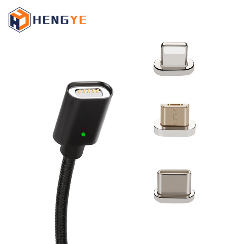 恒業(yè)Hengye尼龍編織磁力充電數(shù)據(jù)線蘋果 iphone安卓type-c 3合一