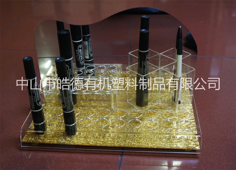 亞克力布金銀多用途眉筆展示架筆架 口紅 睫毛膏 彩妝架