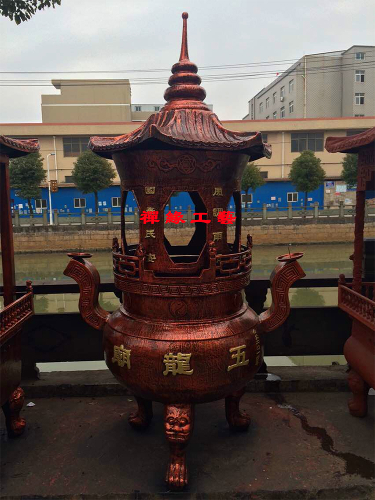 鑄鐵圓形六角香爐，廟宇宮觀祠堂香爐，土地廟香爐廠家直銷祠堂香爐