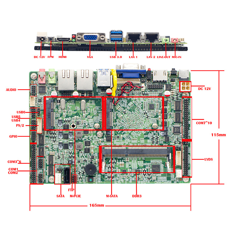 ITX工控主板J1900U多串口雙千兆網(wǎng)
