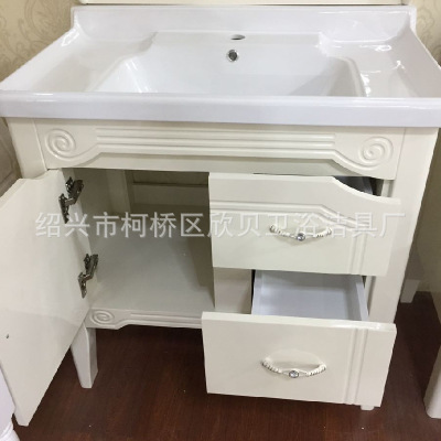 衛(wèi)生間洗漱臺(tái)洗手盆pvc衛(wèi)浴柜 定制潔具洗手臺(tái)柜