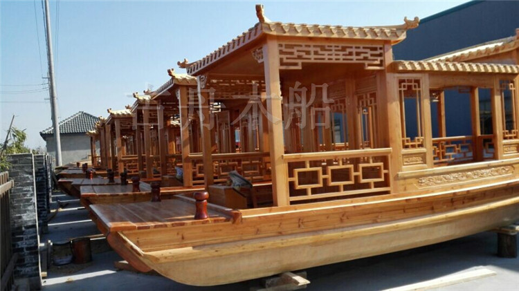 古舟木船HF 畫(huà)舫船 游船 觀光船 仿古船 游船 電動(dòng)船 木船
