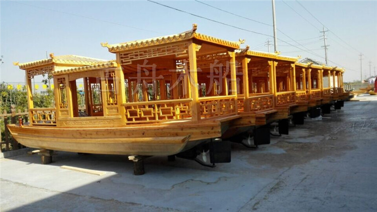古舟木船HF 畫(huà)舫船 游船 觀光船 仿古船 游船 電動(dòng)船 木船