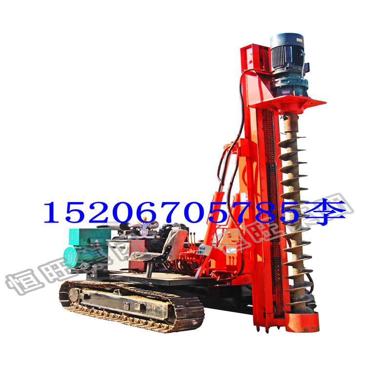恒旺廠家生產(chǎn)履帶式電動螺旋機(jī)電兩用打樁機(jī)工程機(jī)械光伏打樁機(jī)