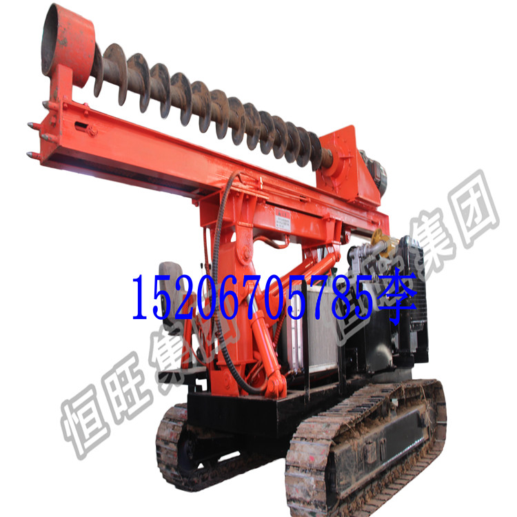 恒旺廠家生產(chǎn)履帶式電動螺旋機(jī)電兩用打樁機(jī)工程機(jī)械光伏打樁機(jī)