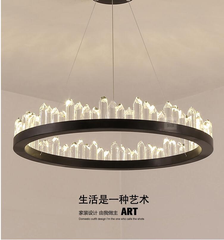 批發(fā)2018歐式蠟燭吊燈簡約客廳led吊燈餐廳燈青光玻璃水晶吊燈