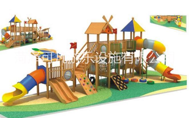 戶外大型幼兒園攀爬架 黃花梨木制品游樂設備兒童體能訓練 蕩橋