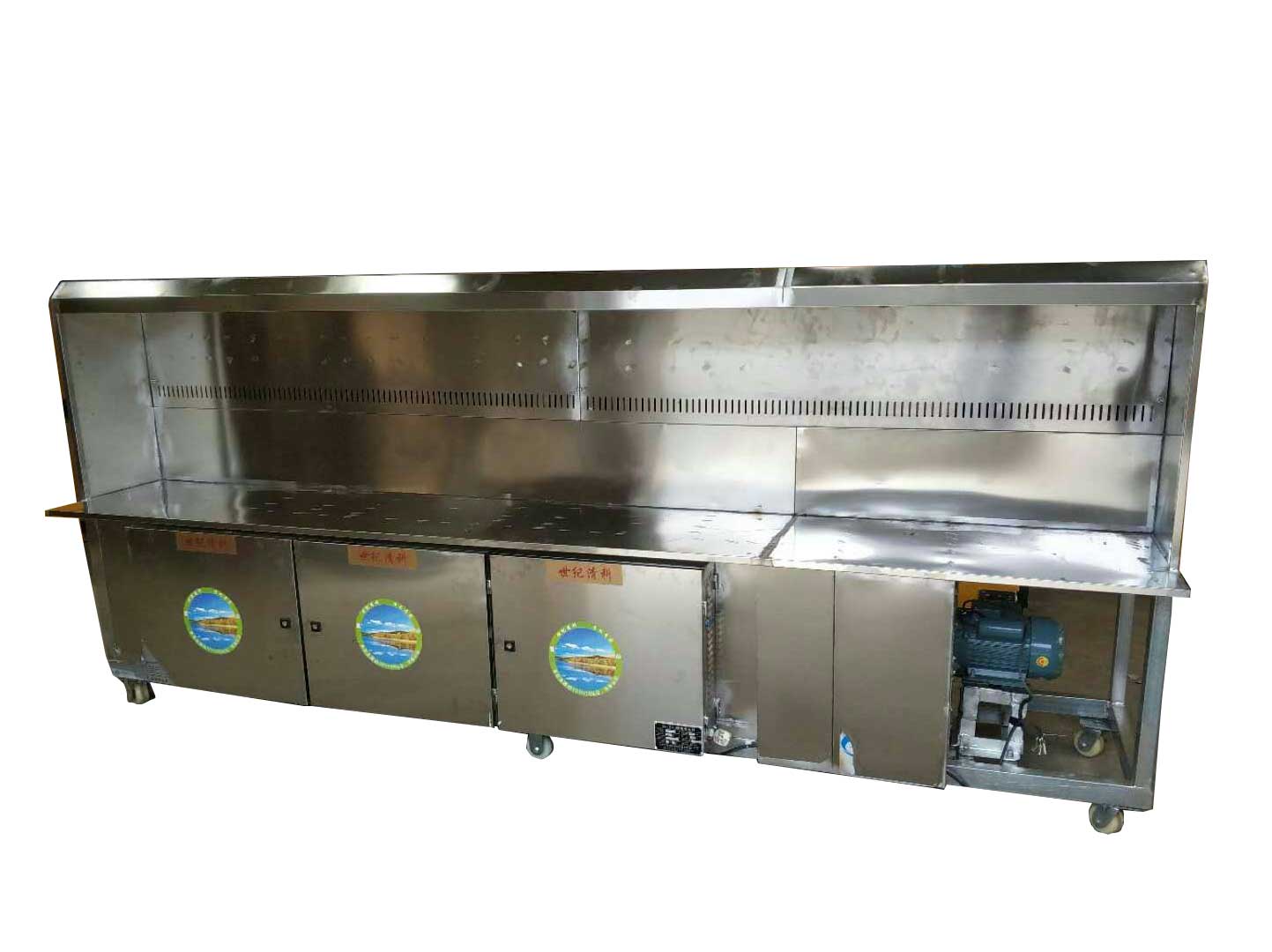 菏澤油煙凈化器 無煙燒烤車，木炭無煙燒烤車定做