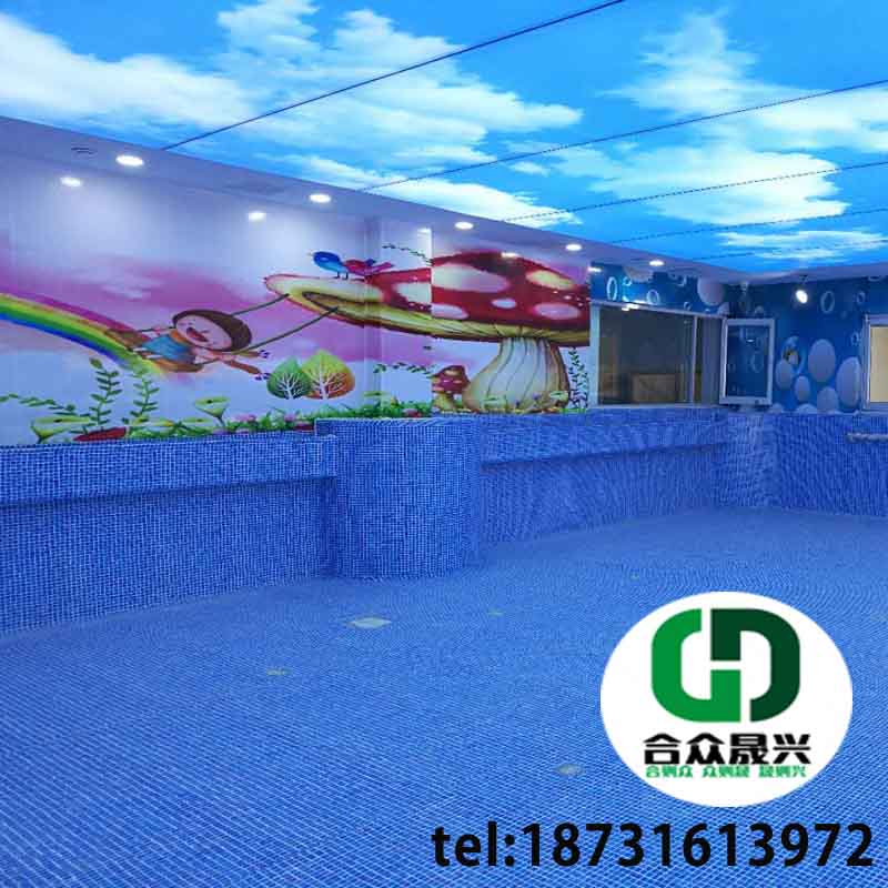 老舊泳池改造有新材料了，泳池膠膜鋪裝快，成本低！