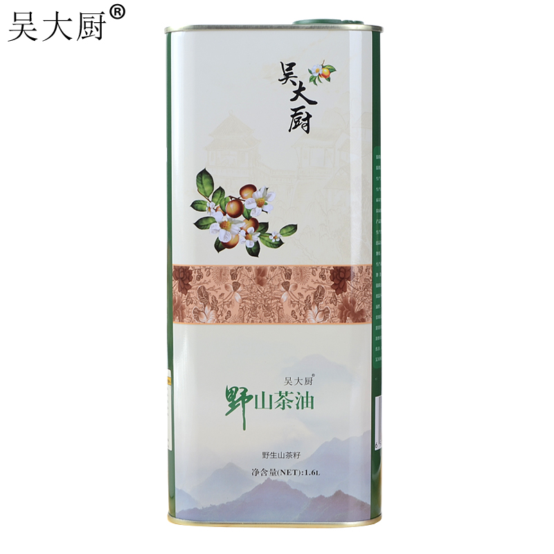 吳大廚山茶油1.6l冷榨冷提茶籽油食用油月子油茶油 吳大廚茶油