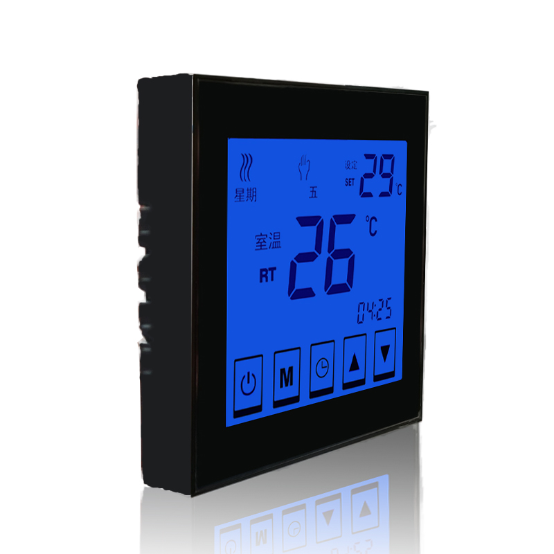 D902 電采暖觸摸屏液晶溫控器   D902電采暖開關(guān)觸屏液晶溫控器