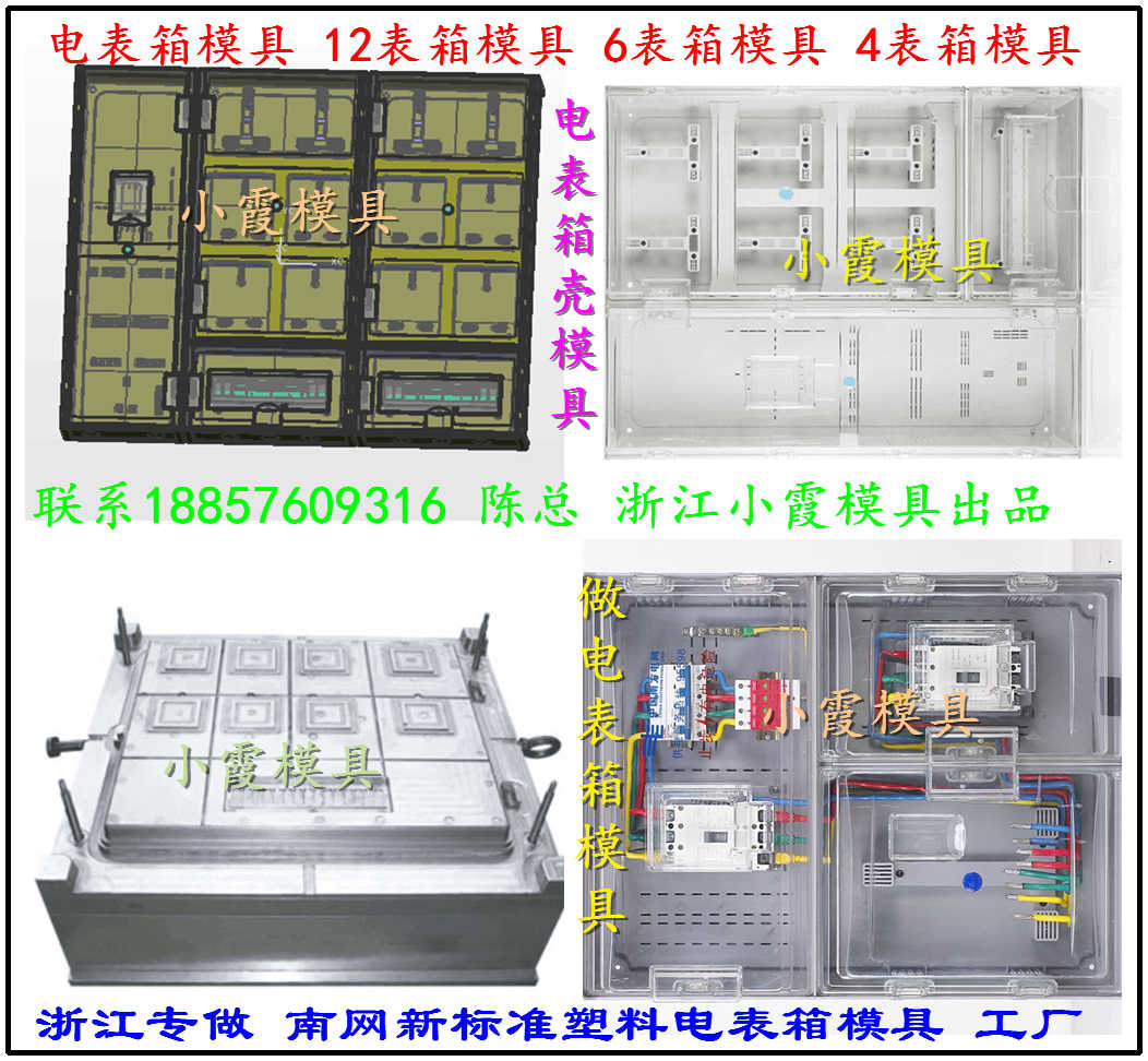 國網(wǎng)新款單相六位電表箱外殼模具 南網(wǎng)新標準單相八位電表箱塑料模具