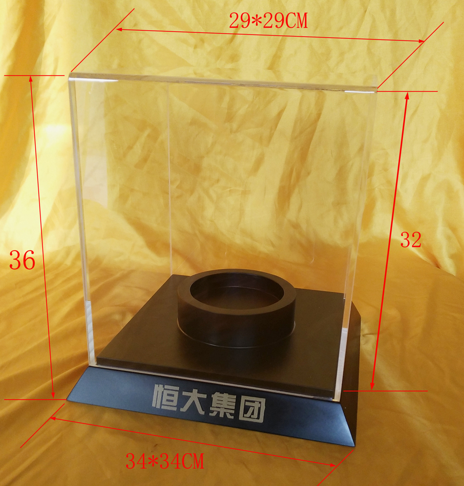 定制足球籃球排球底座透明亞克力展示罩絲印文字LOGO