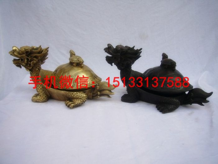 招財(cái)龍龜銅雕塑 銅雕工藝品