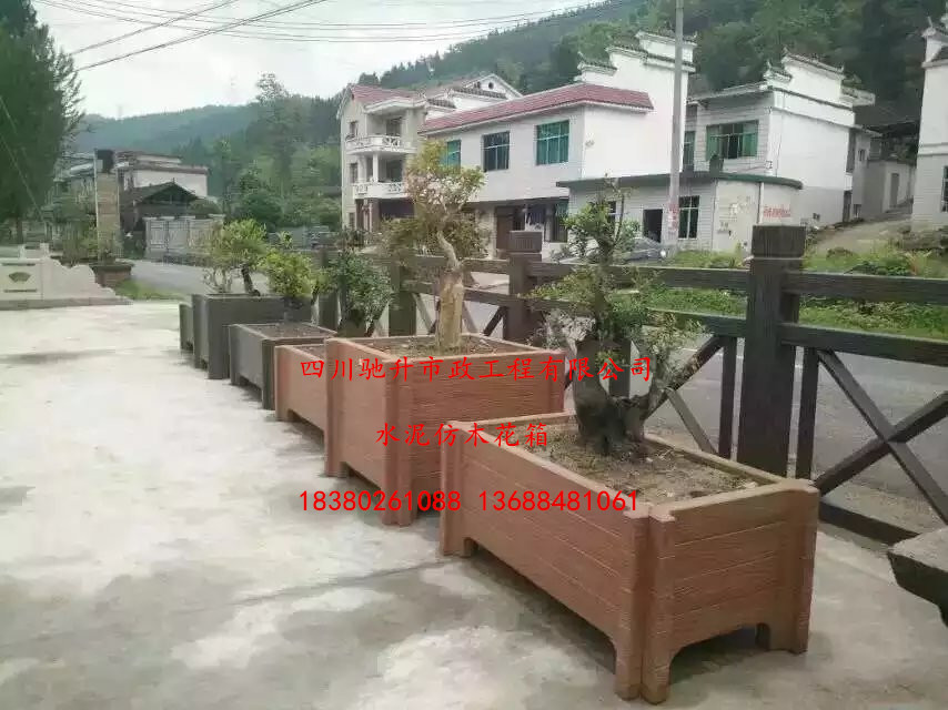 內(nèi)江資陽地區(qū)水泥仿木欄桿，仿樹皮懸崖護欄，四川馳升廠家直銷