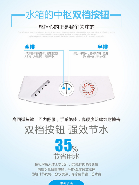廠家批發(fā)抽水馬桶沖水箱蹲便器水箱 手按式大沖力廁所蹲便器沖水箱廠家