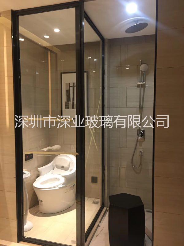 淋浴間玻璃及五金配件、不銹鋼、 6+6雙鋼化夾膠（干/濕夾） 、6mm+PVB+6mm白玻雙鋼化