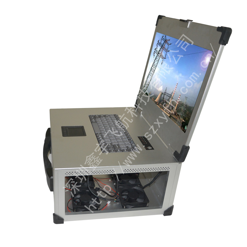 17寸工業(yè)便攜機(jī)機(jī)箱定制*電腦外殼加固筆記本工控一體機(jī)采集鋁
