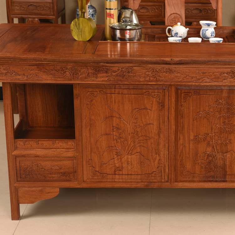 紅木茶臺東陽木雕 紅木茶臺東陽木雕廠家批發(fā)家具非洲花梨木茶桌大果紫檀休閑茶臺廠家批發(fā)