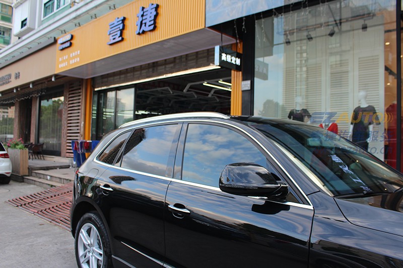 奧迪Q5施工龍膜奧迪Q5全車貼龍膜汽車貼膜品質(zhì)無塵車間施工服務壹捷