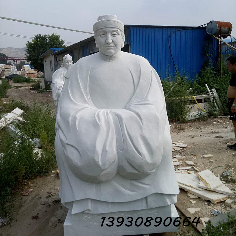 漢白玉石雕人物佛像/古代老人物雕像制作加工