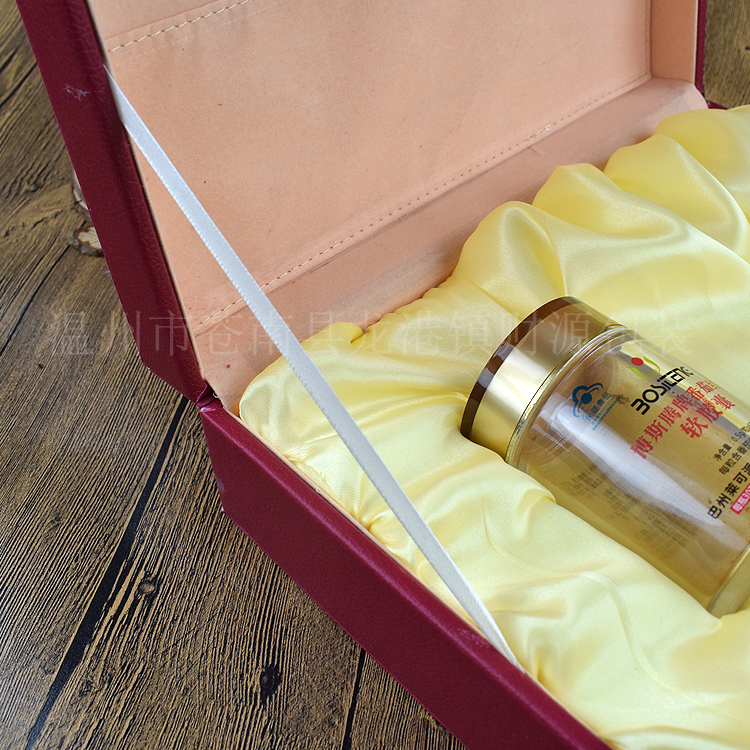 供應(yīng)手提鐵皮石斛包裝皮盒*保 健品包裝禮品盒高端皮質(zhì)包裝禮盒定做