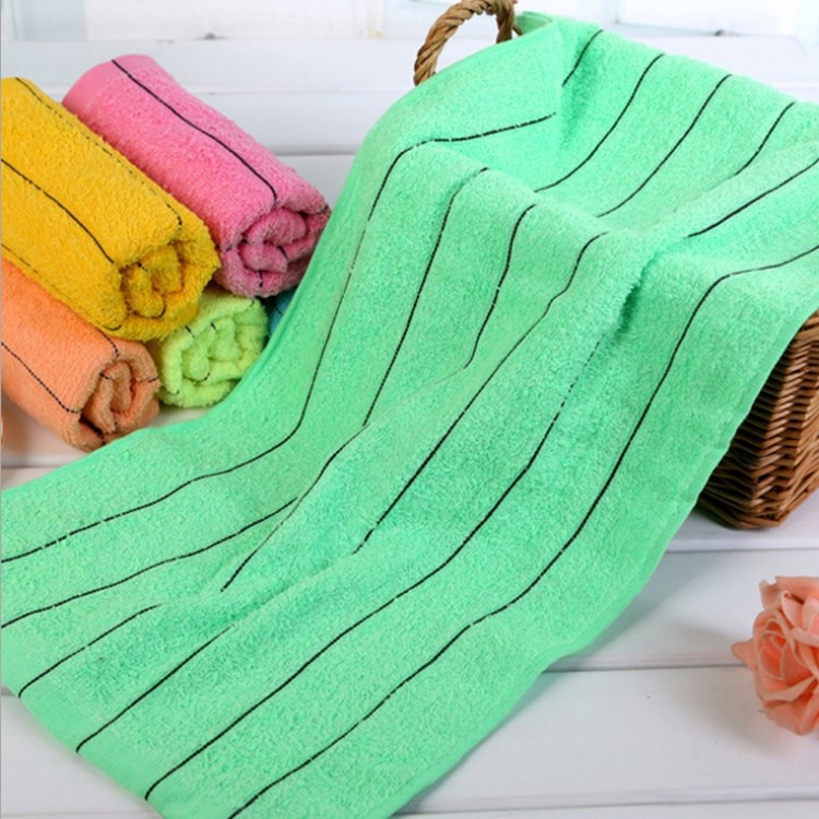 40克黑條純棉洗浴勞?；囟Y毛巾/河北廠家直銷21支純棉酒店用毛巾/黑條毛巾廠家價(jià)格是多少