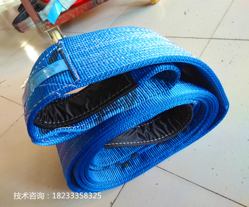 冀力牌十五噸彩色扁平吊裝帶加強(qiáng)耐磨型適用于大型起重吊裝現(xiàn)場(chǎng)