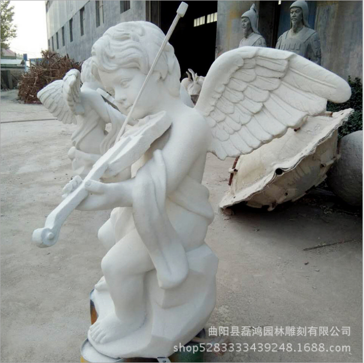 雕塑小天使音樂報價 河北雕塑小天使廠家直銷 保定雕塑小天使音樂哪家好 西方人物吹拉彈唱仿銅雕塑戶外擺件 雕塑小天使