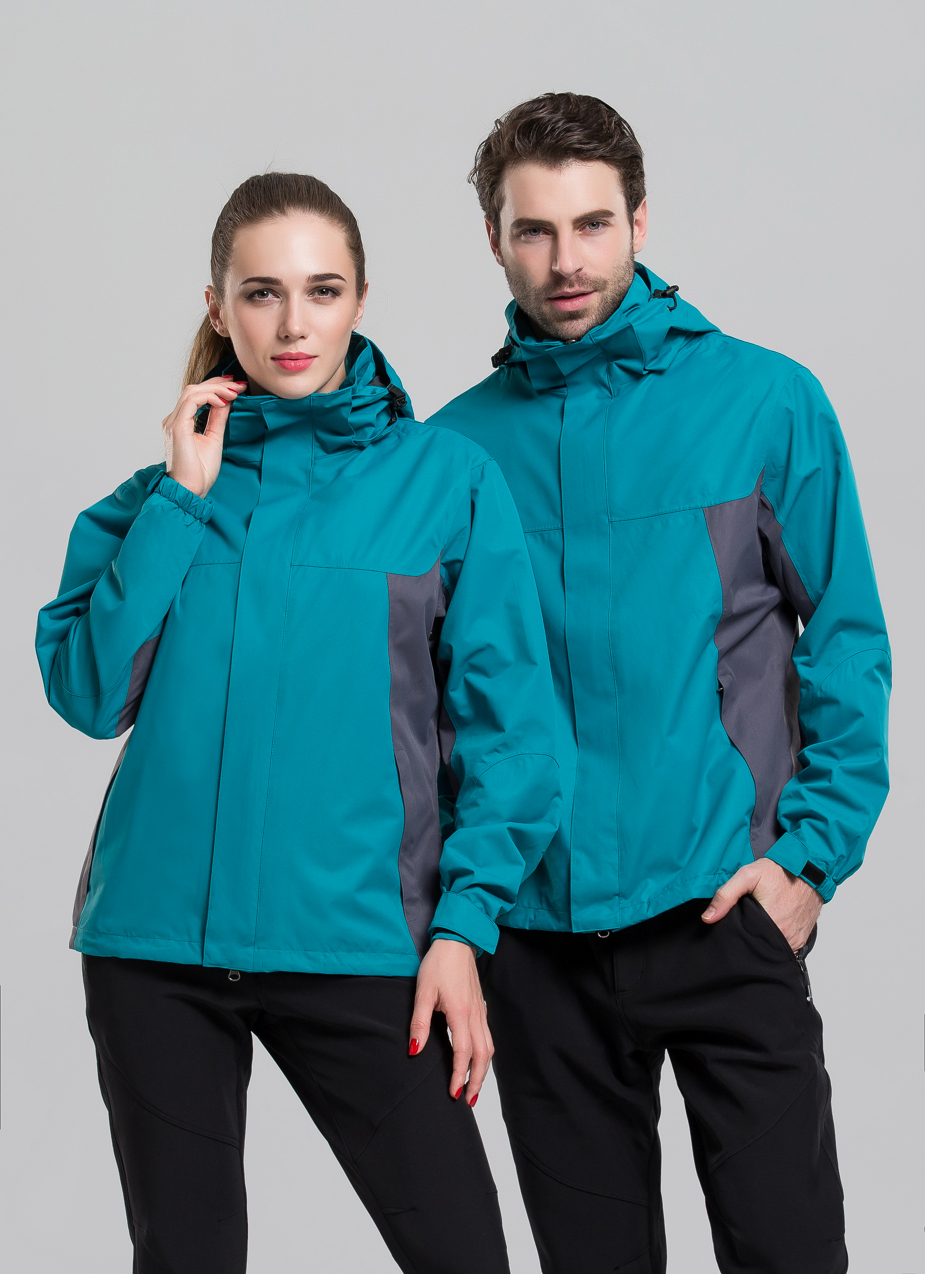 沖鋒衣封膠秋冬新款戶外服裝三合一男款防暴-雨保暖兩件套情侶定制LOGO