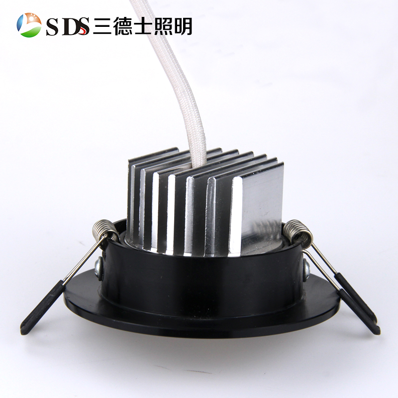 現(xiàn)貨供應(yīng)LED天花燈射燈黑色3*1W *全鋁筒燈套件*散熱筒燈 LED天花燈*