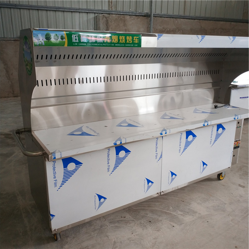 露天燒烤凈化車 露天燒烤凈化車拆洗過程 露天燒烤凈化車小型燒烤爐拆洗過程碳烤爐