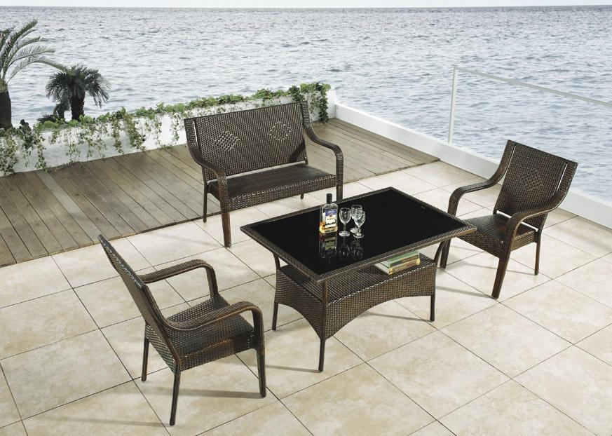 酒吧咖啡廳戶外編藤桌椅戶外整套桌椅