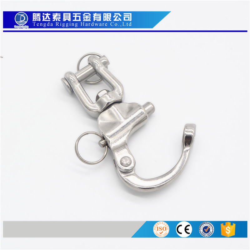 濱州騰達(dá) 不銹鋼叉式彈簧卸扣 手拉卸扣 固定彈簧卸扣 圈式彈簧卸扣