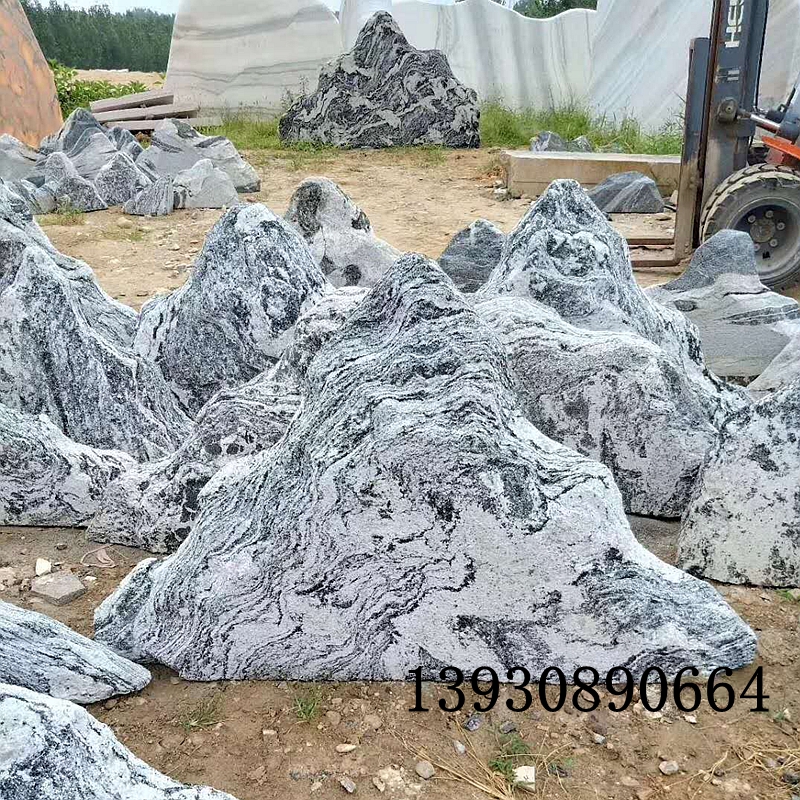 庭院室內(nèi)小泰山切片石景觀 自然石組合微景觀石擺件批發(fā)定做廠家